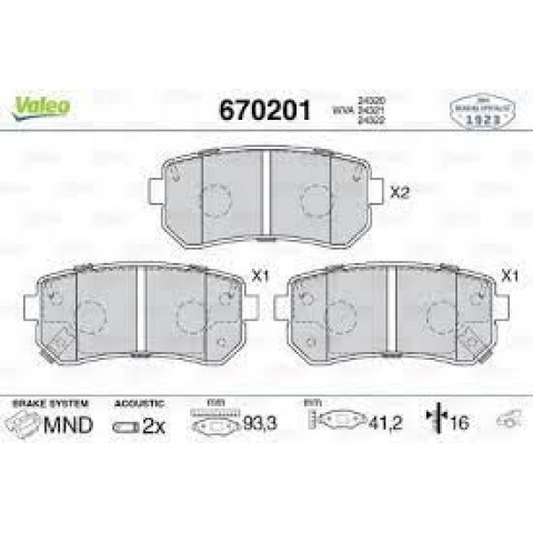 ARKA DİSK FREN BALATASI HYUNDAI ACCENT 1.4/1.6/1.5D 10/05> HYUNDAI İ20-ı30